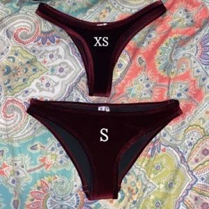 HOAKA SWIMWEAR WINE VELVET BOTTOMS